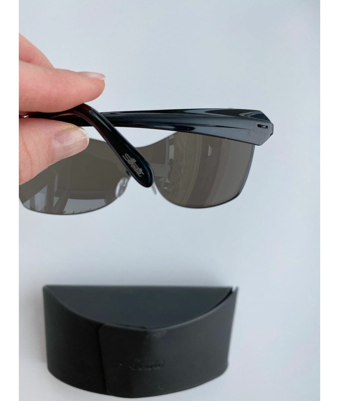 SILHOUETTE Черные пластиковые солнцезащитные очки, фото 3