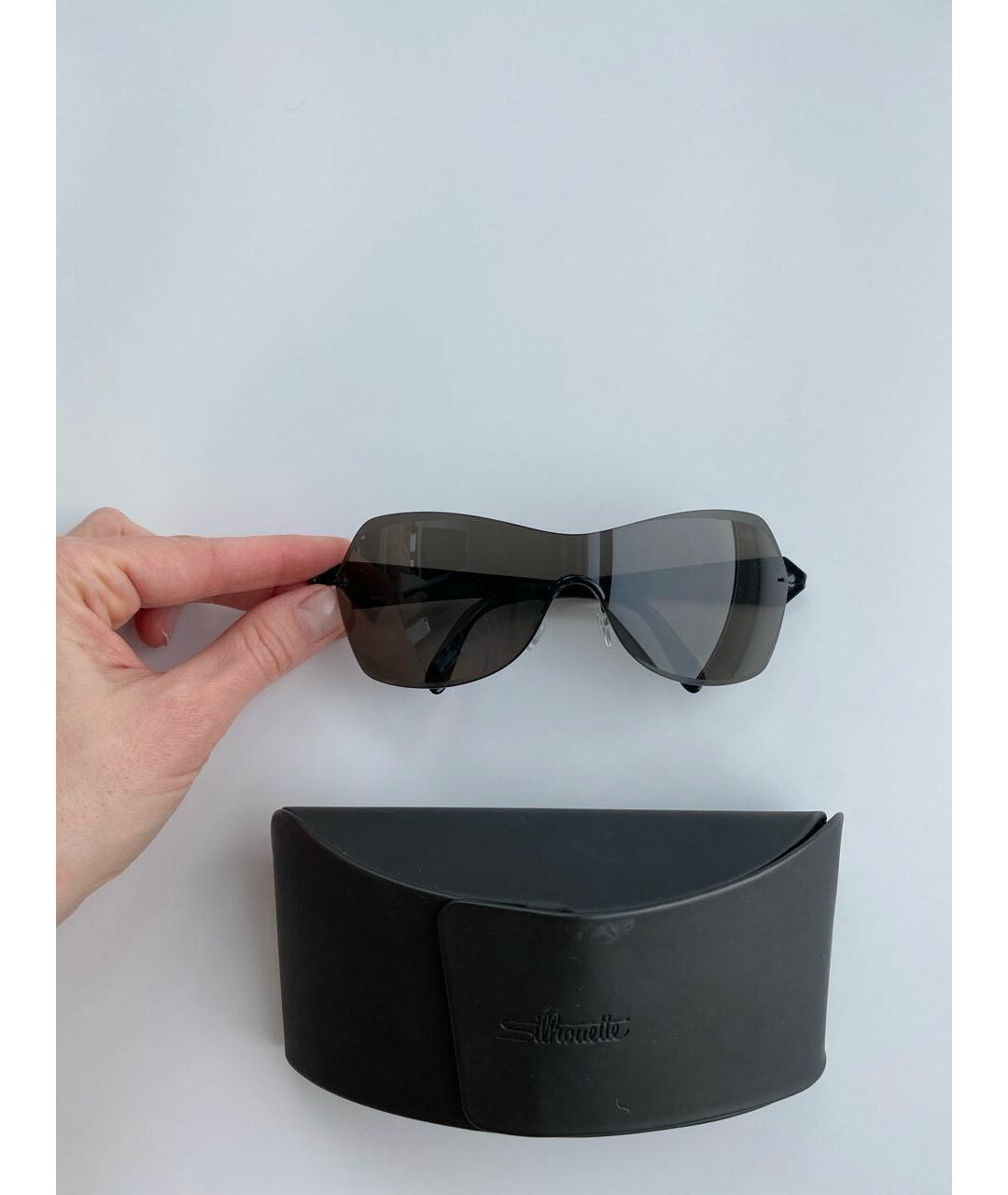 SILHOUETTE Черные пластиковые солнцезащитные очки, фото 4