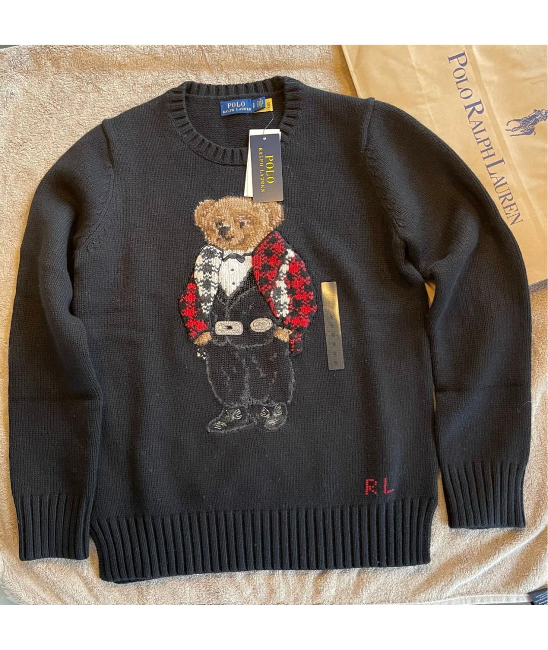 POLO RALPH LAUREN Черный кашемировый джемпер / свитер, фото 9