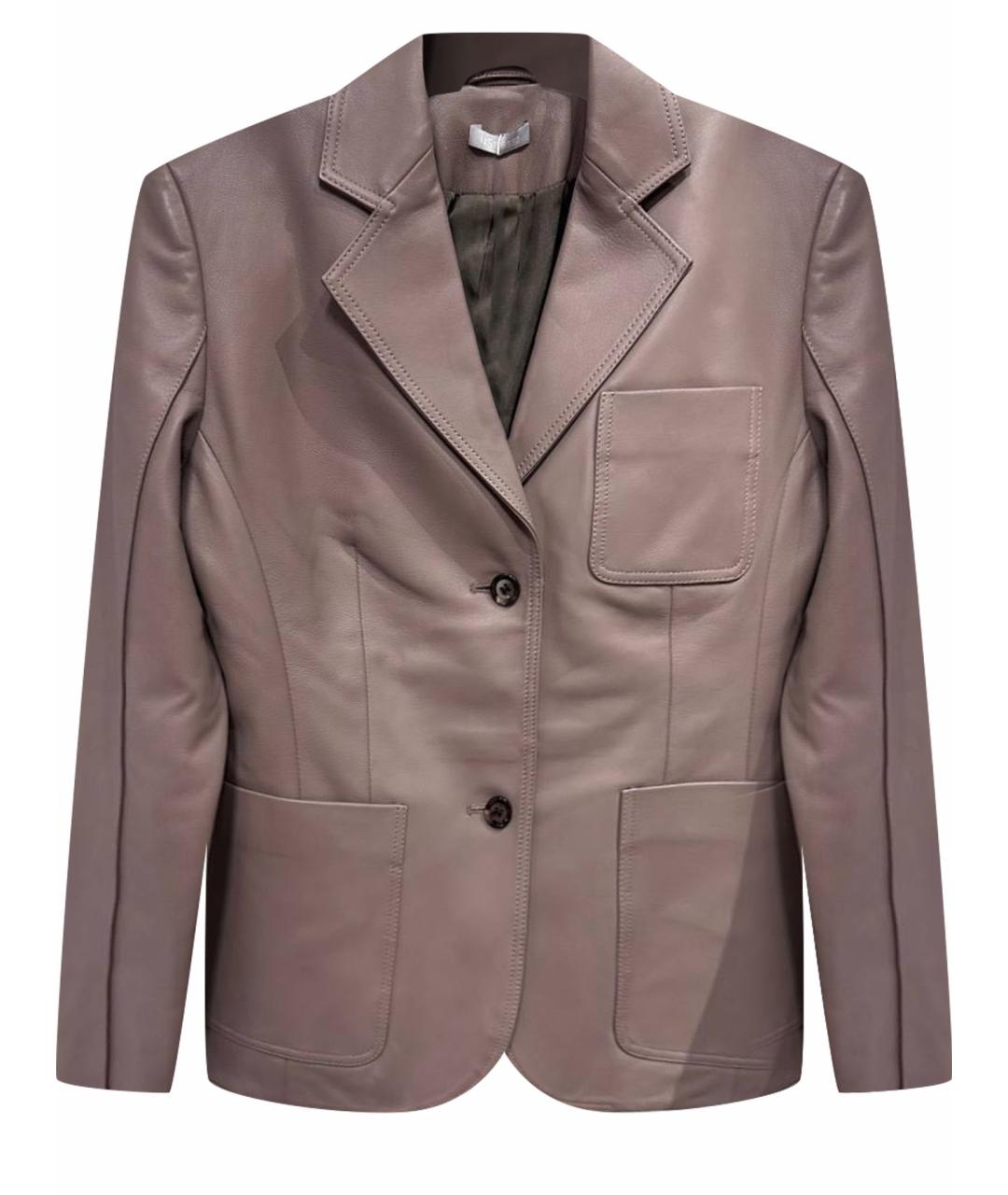 12 STOREEZ Бежевый кожаный жакет/пиджак, фото 1