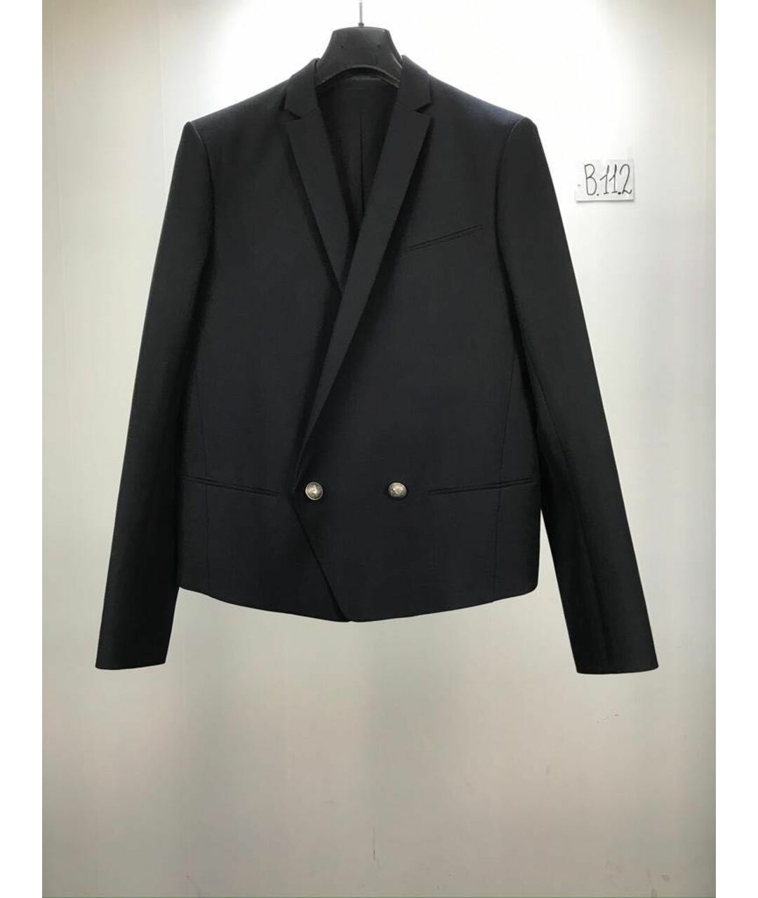 BALMAIN Черный хлопковый пиджак, фото 7