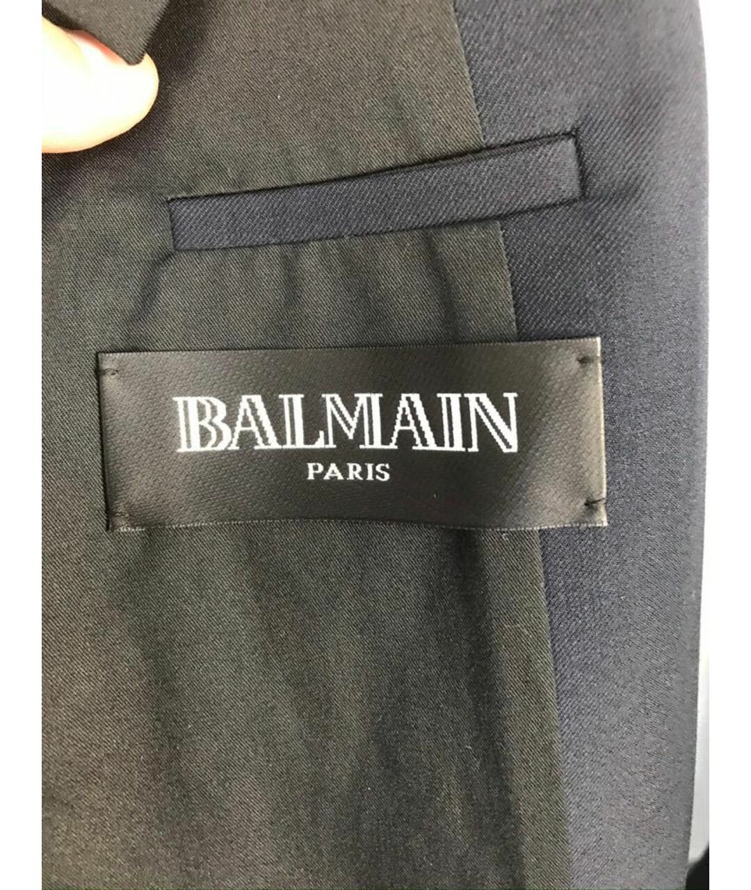 BALMAIN Черный хлопковый пиджак, фото 3