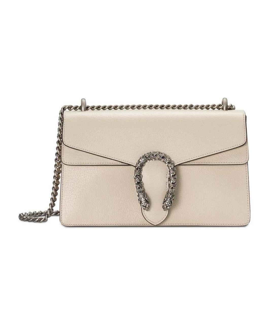 GUCCI Бежевая кожаная сумка через плечо, фото 1
