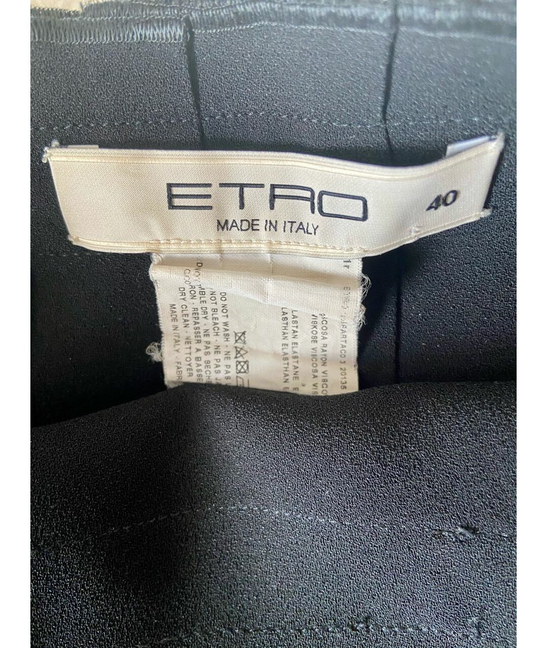 ETRO Черная вискозная юбка мини, фото 3