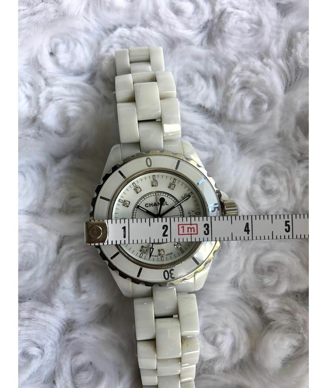 CHANEL PRE-OWNED Белые керамические часы, фото 6