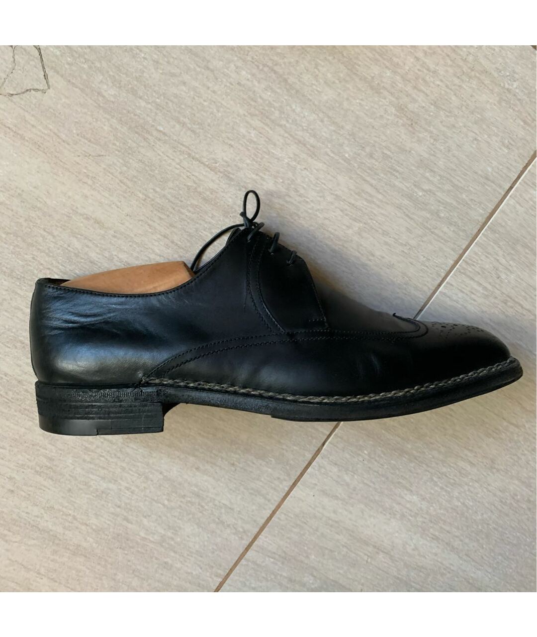 A.TESTONI Черные кожаные туфли, фото 6