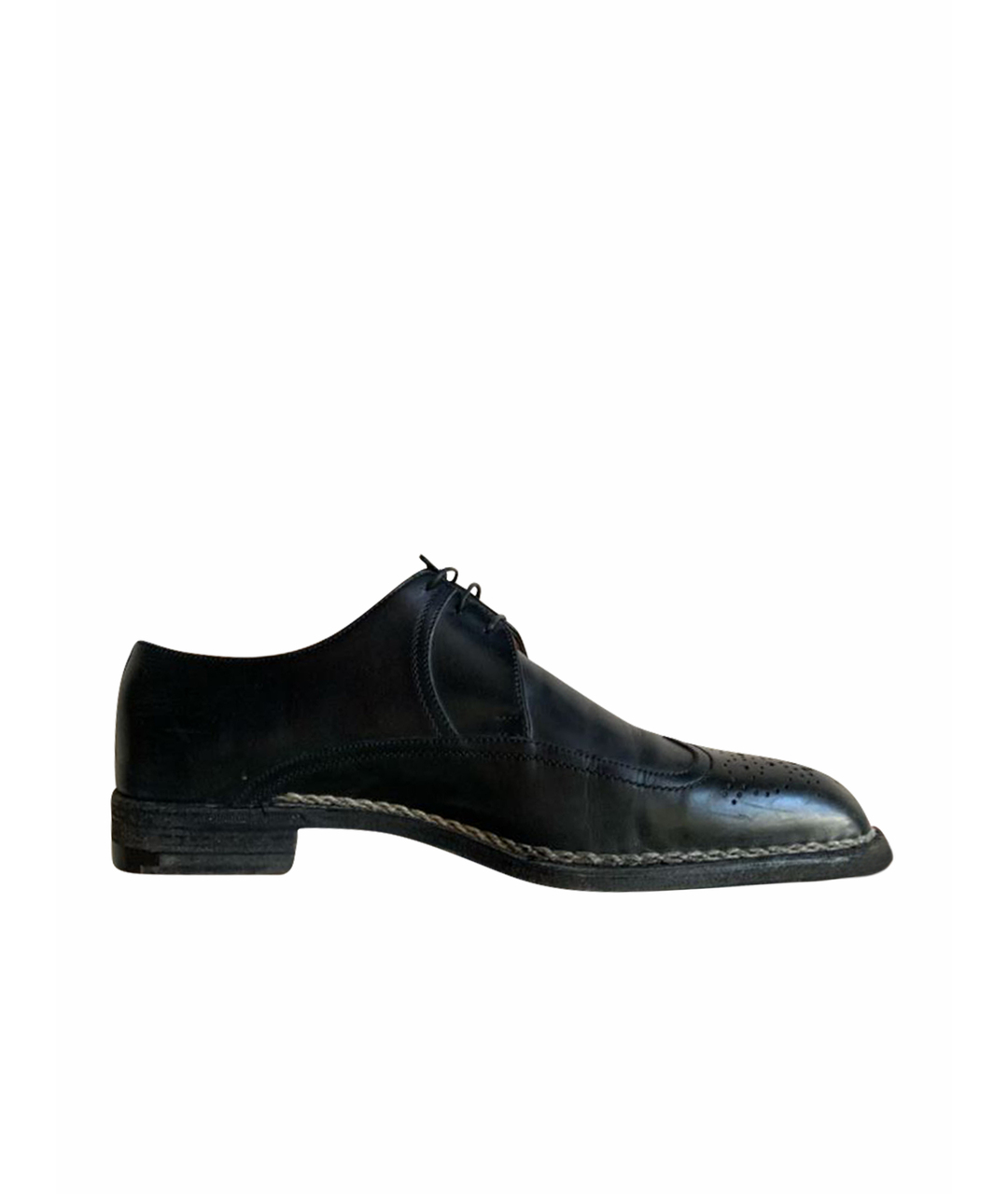 A.TESTONI Черные кожаные туфли, фото 1