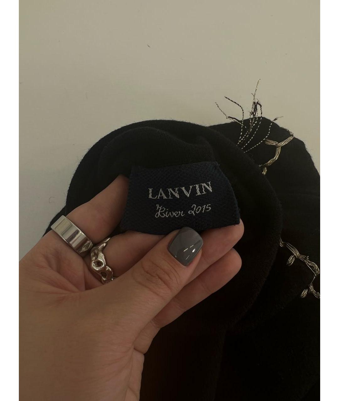 LANVIN Черный шерстяной джемпер / свитер, фото 5