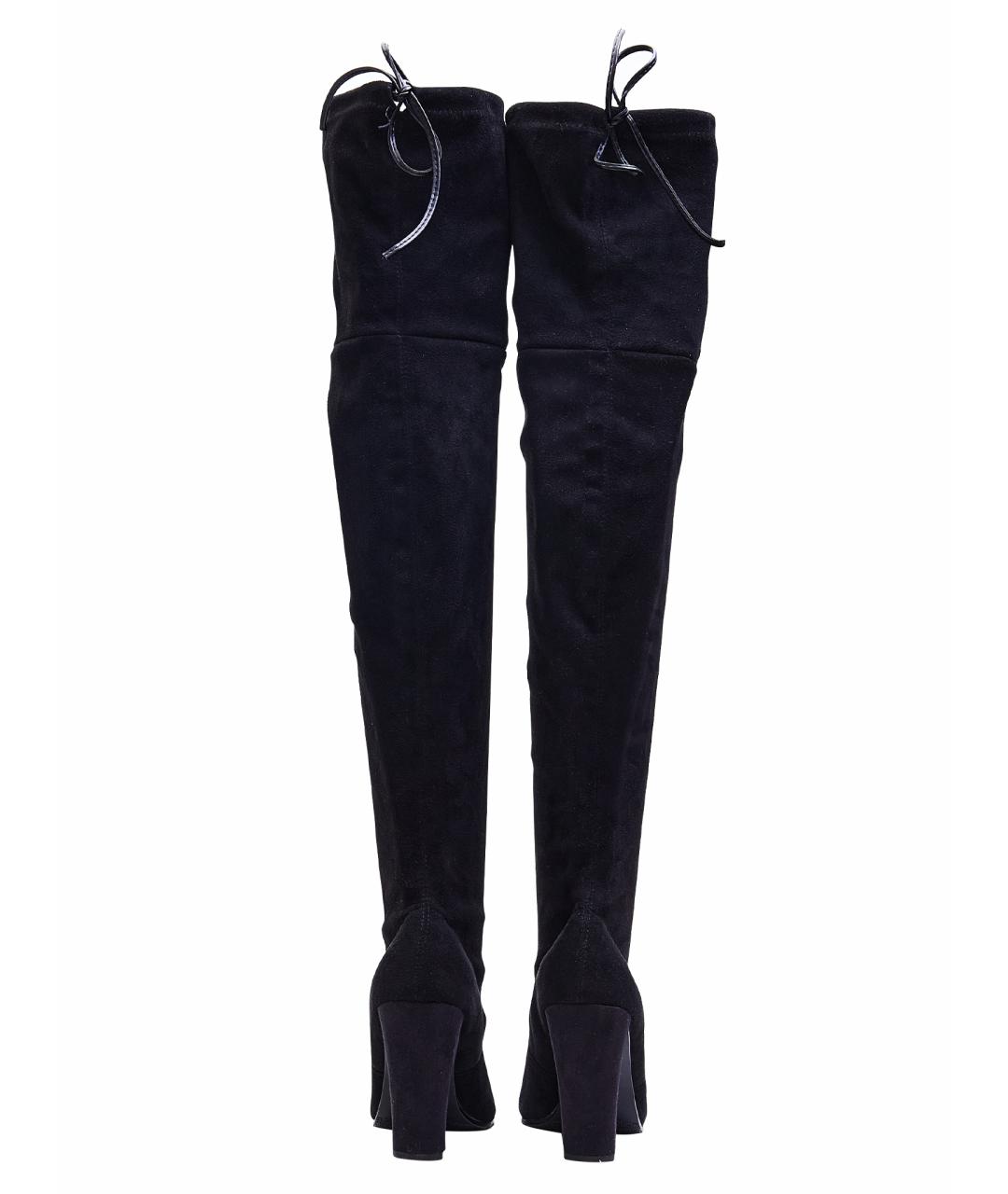 STUART WEITZMAN Черные замшевые сапоги, фото 10
