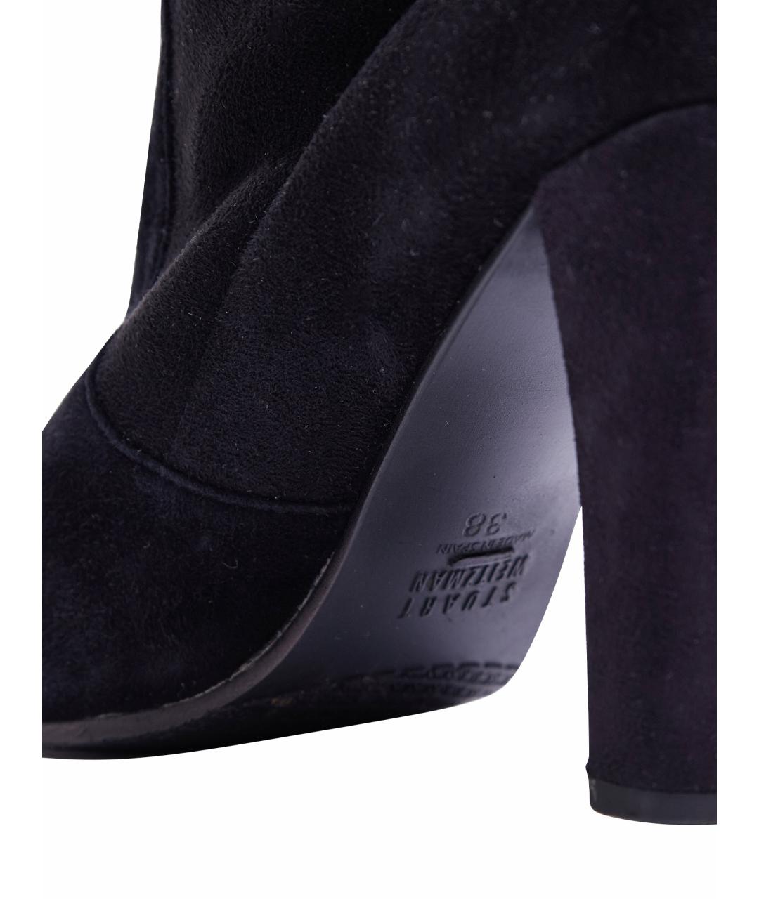 STUART WEITZMAN Черные замшевые сапоги, фото 8