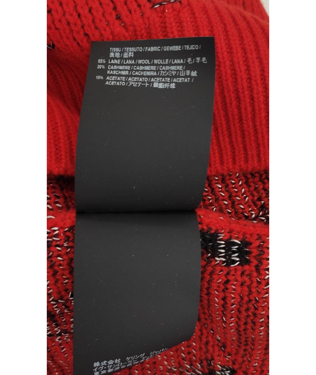 SAINT LAURENT Красный шерстяной джемпер / свитер, фото 7