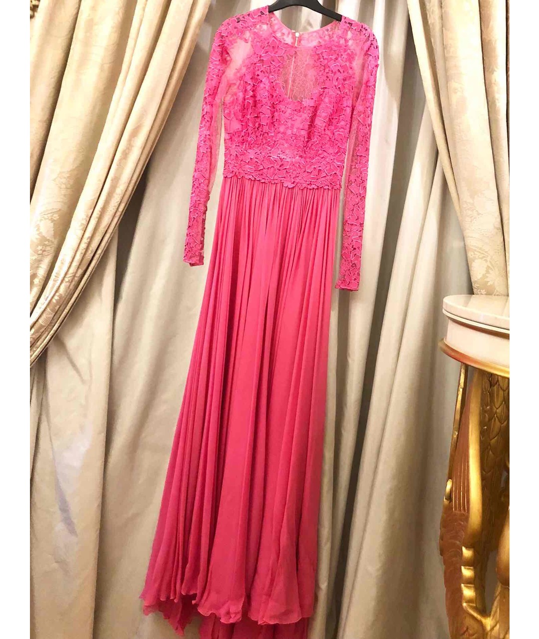 ZUHAIR MURAD Розовое шелковое вечернее платье, фото 5