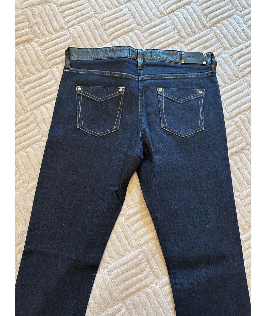 ROBERTO CAVALLI Темно-синие прямые джинсы, фото 2