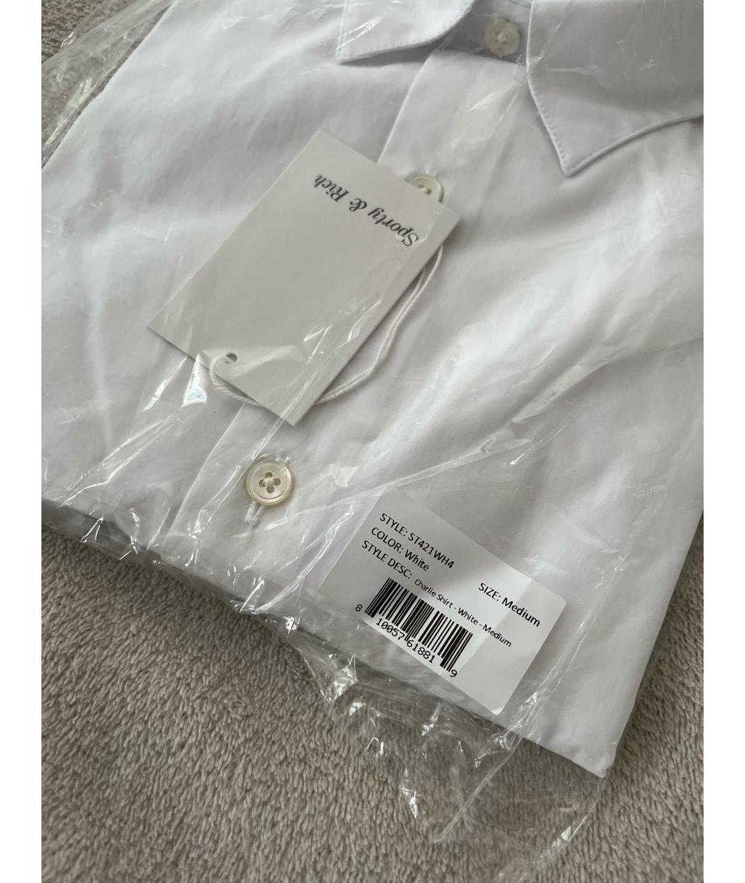 SPORTY AND RICH Белая хлопковая рубашка, фото 3