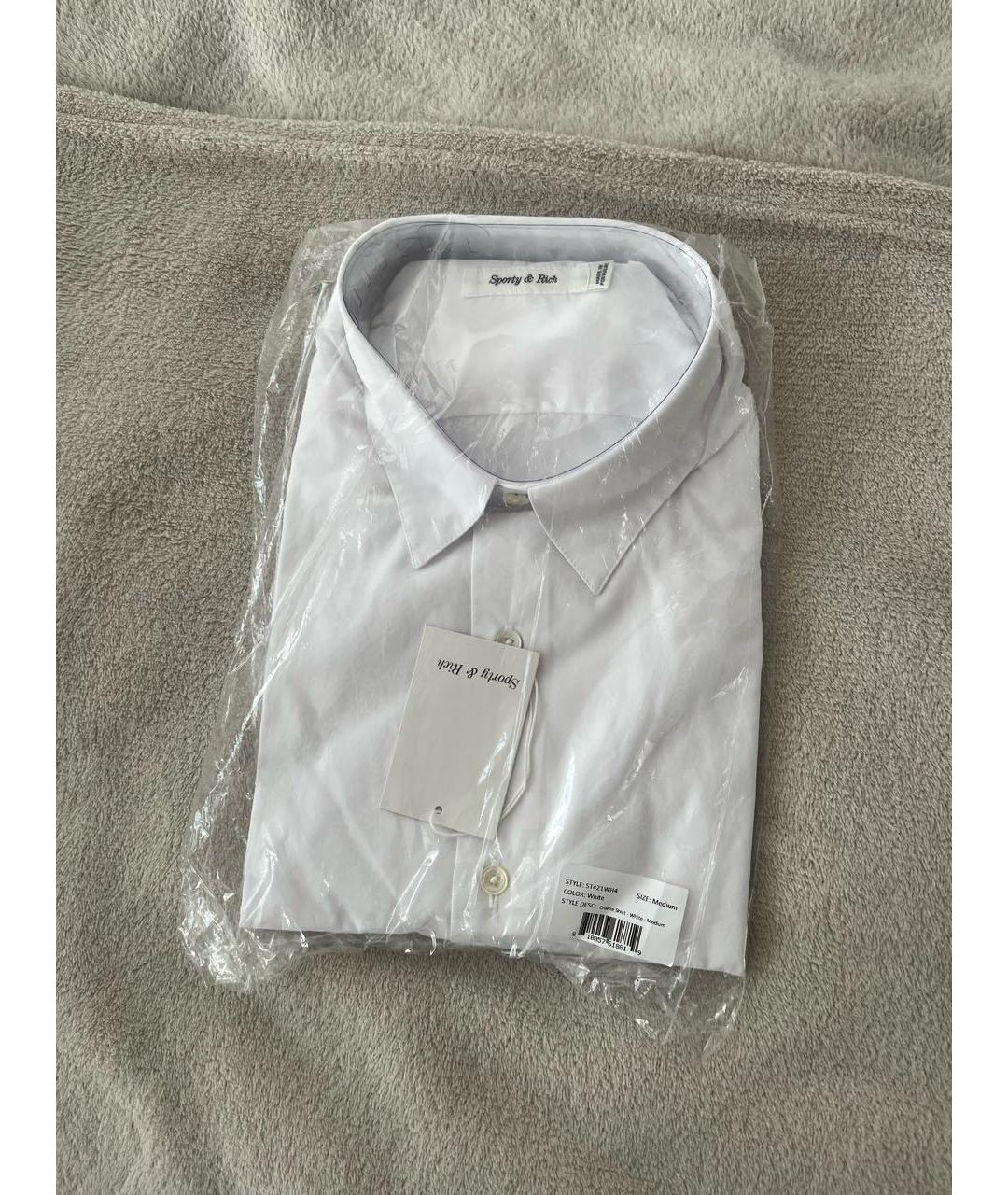 SPORTY AND RICH Белая хлопковая рубашка, фото 2