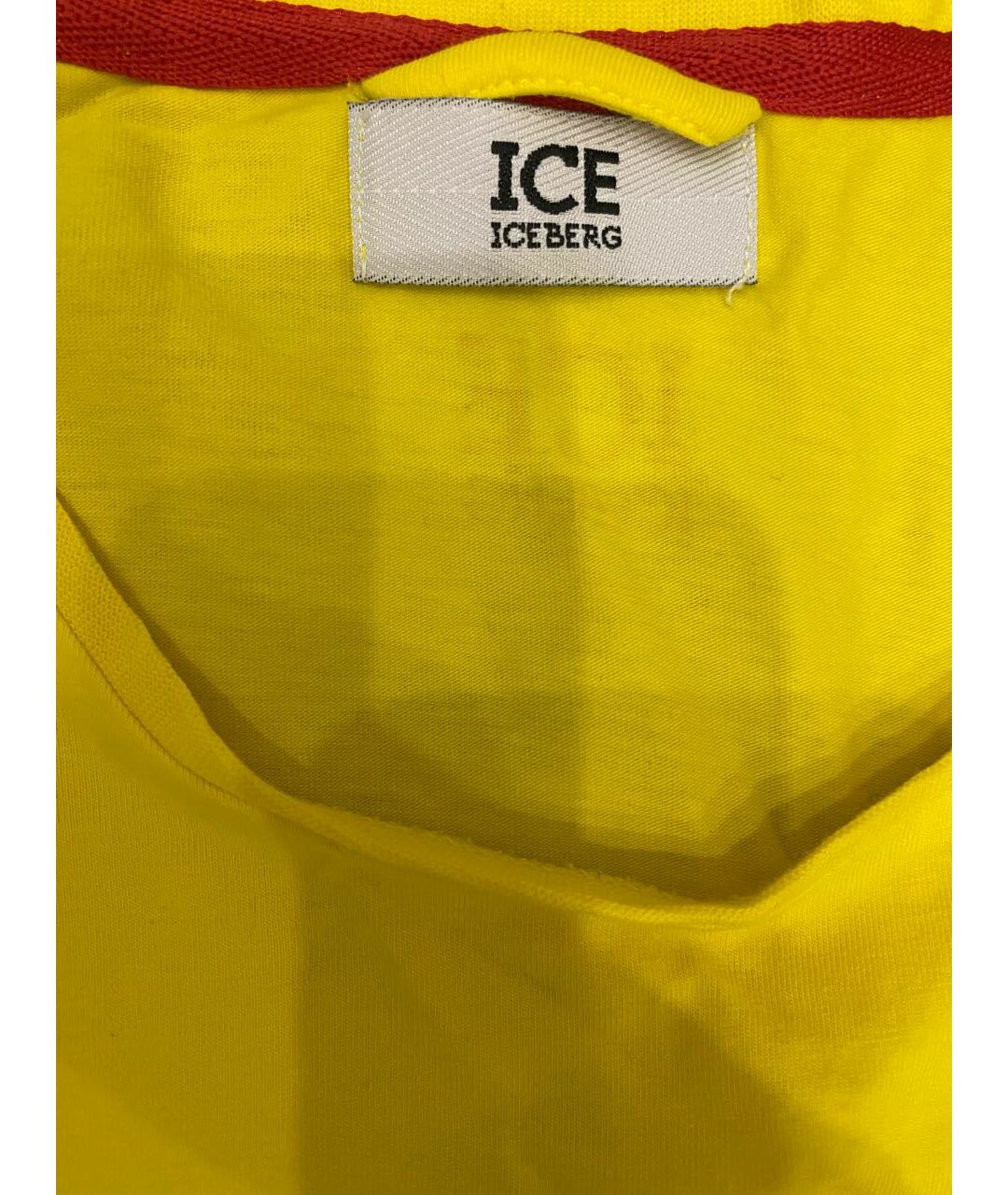 ICEBERG Желтая хлопко-эластановая футболка, фото 3