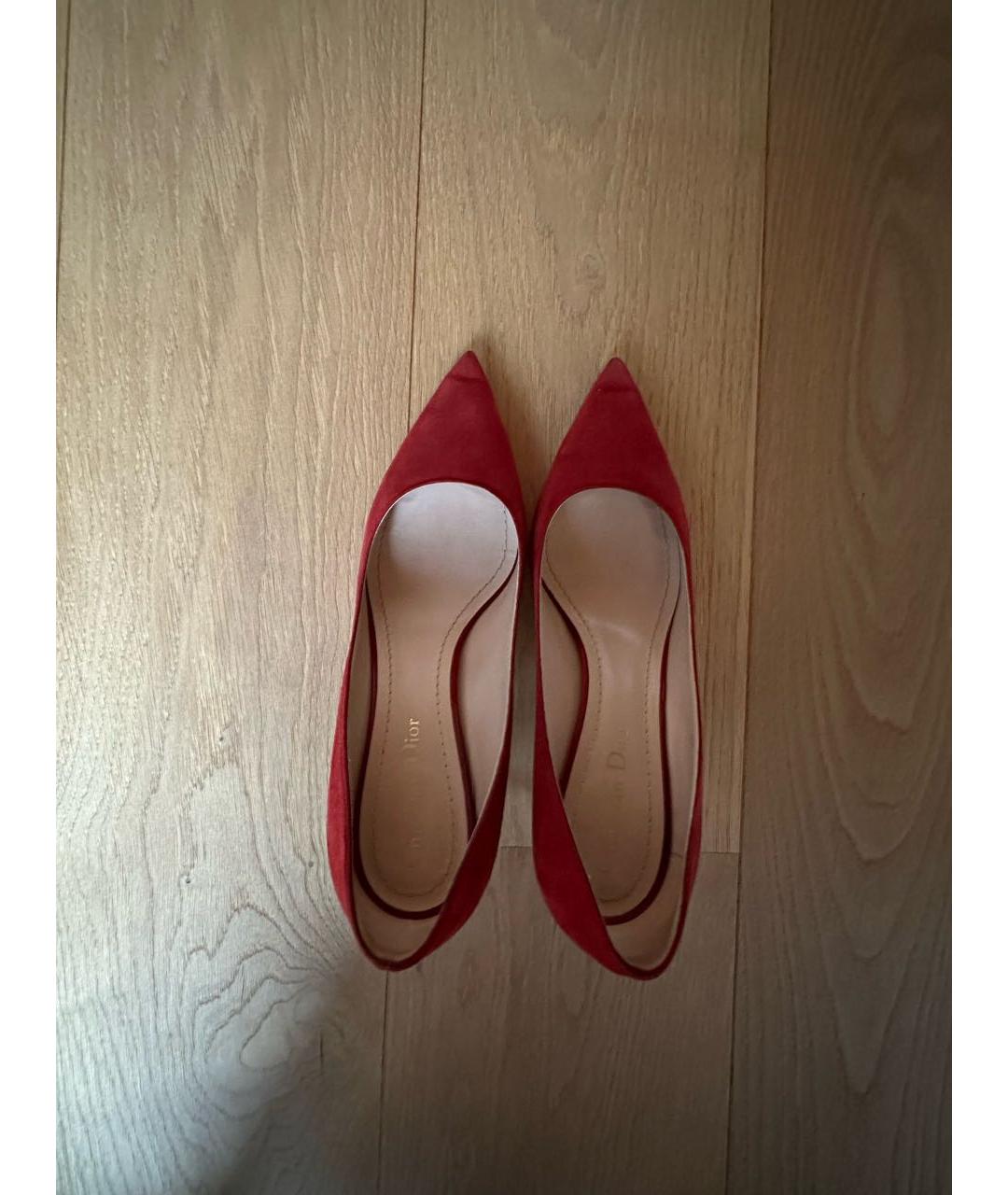 CHRISTIAN DIOR PRE-OWNED Красные замшевые туфли, фото 3