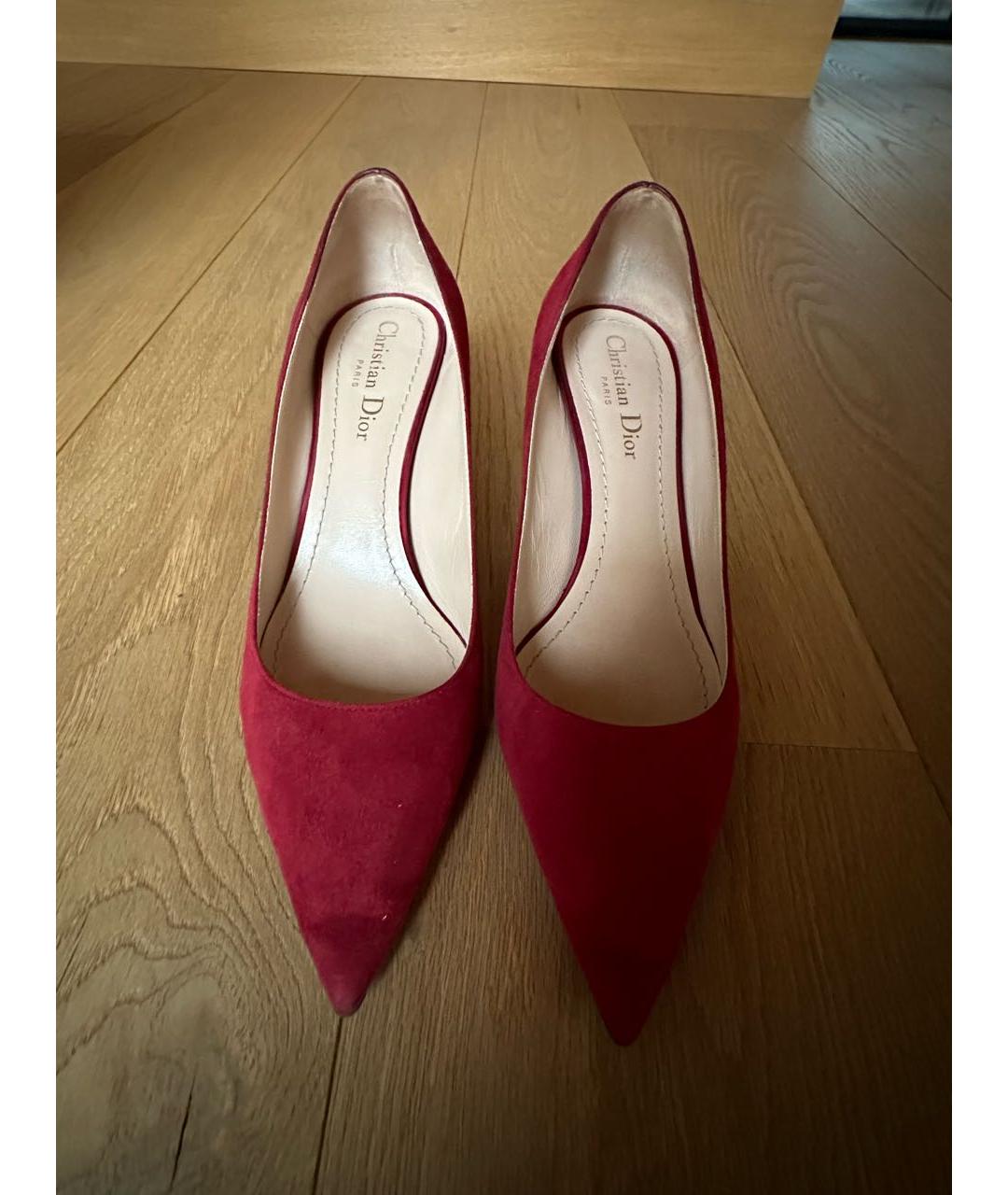 CHRISTIAN DIOR PRE-OWNED Красные замшевые туфли, фото 2