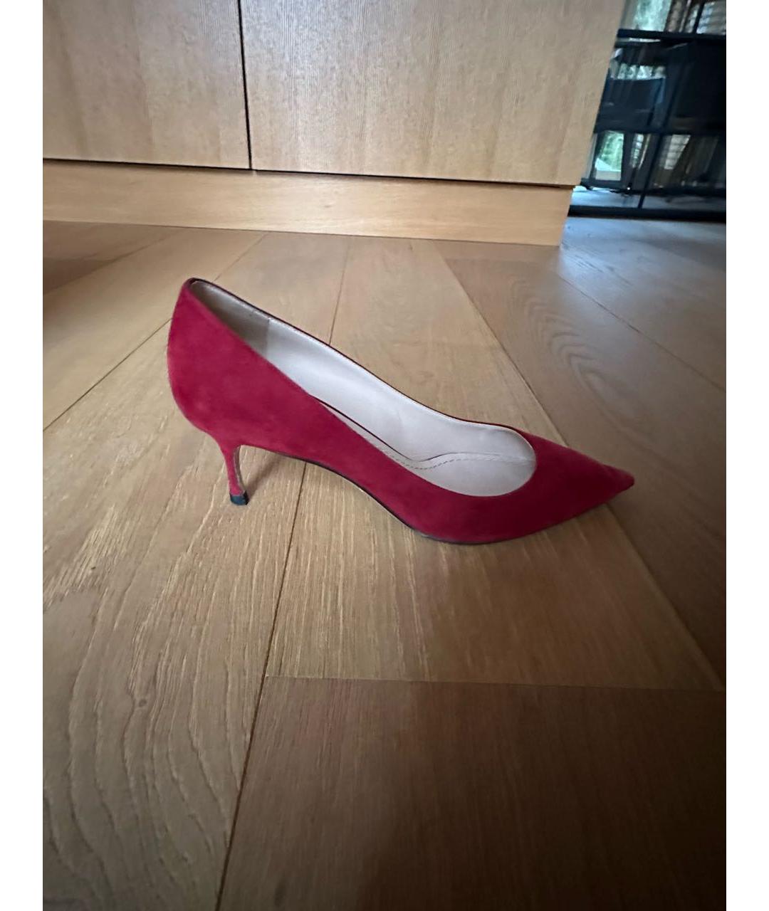 CHRISTIAN DIOR PRE-OWNED Красные замшевые туфли, фото 5