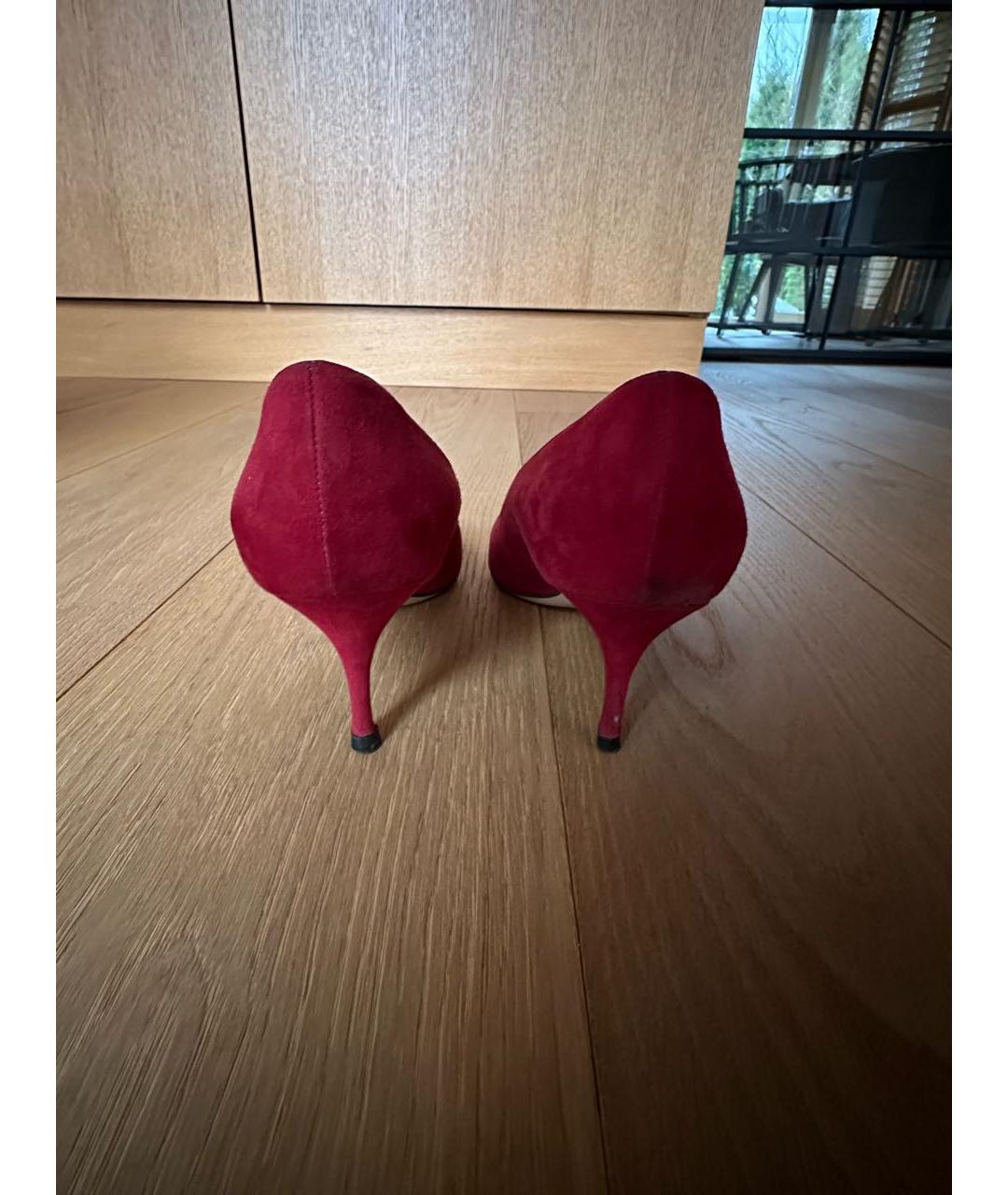 CHRISTIAN DIOR PRE-OWNED Красные замшевые туфли, фото 4