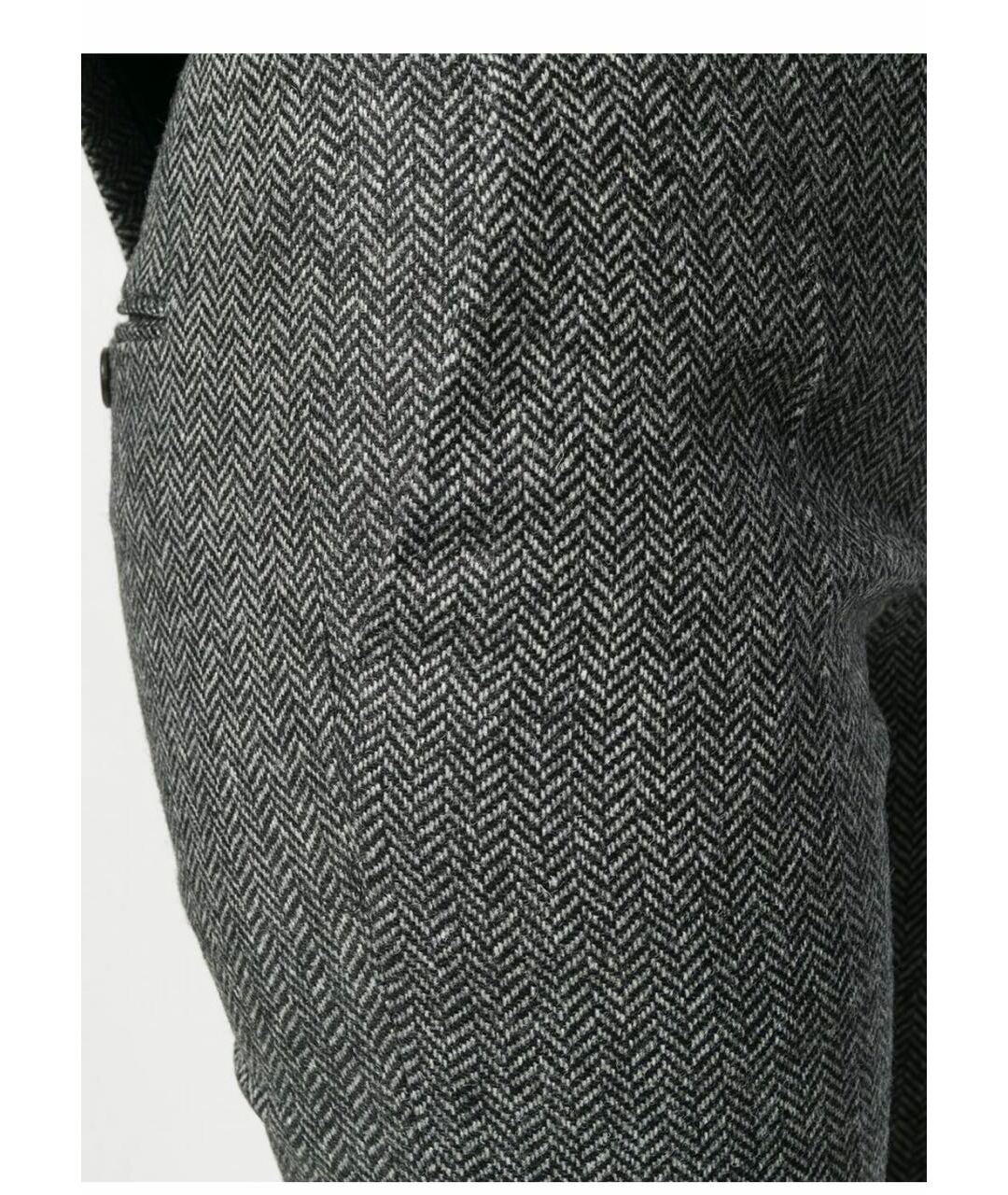 MOSCHINO Серые шерстяные прямые брюки, фото 4