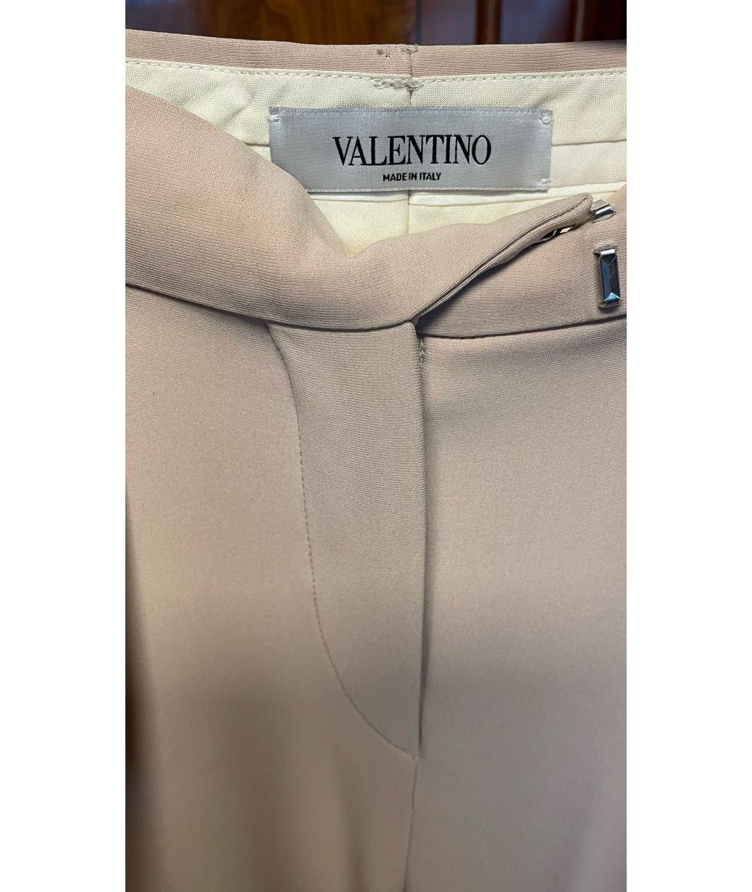 VALENTINO Розовые шелковые брюки широкие, фото 3