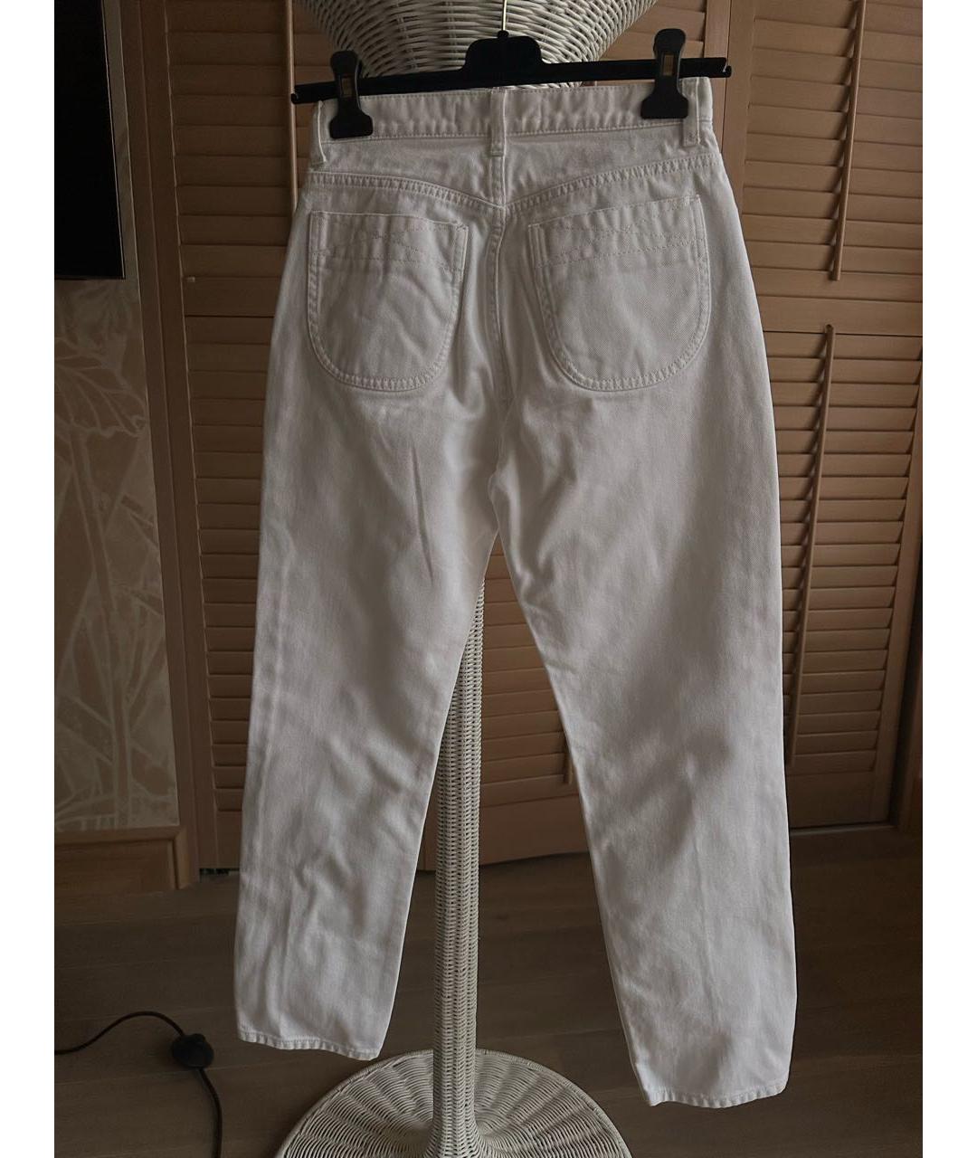 PHILOSOPHY DI LORENZO SERAFINI Белые хлопковые прямые джинсы, фото 2
