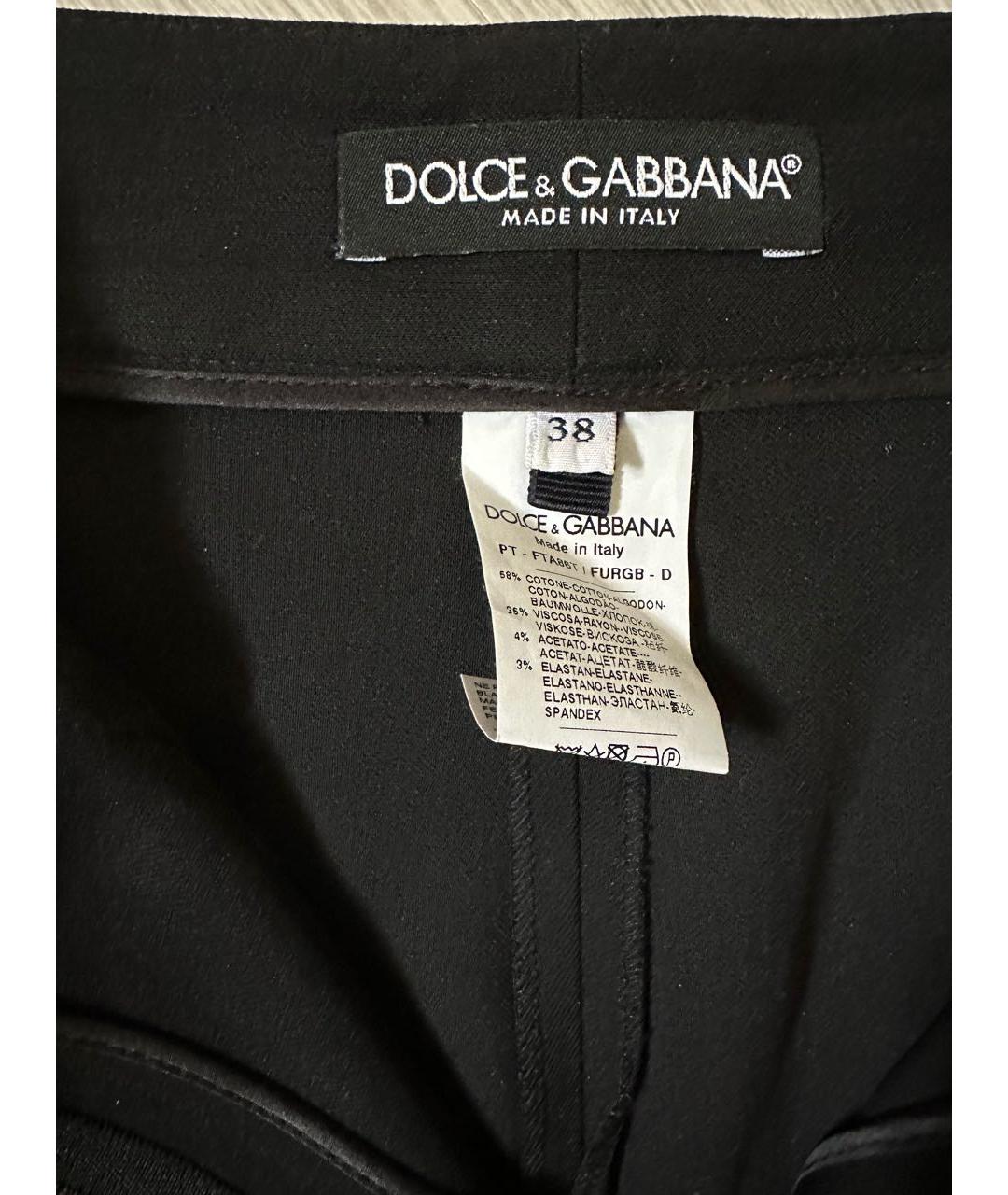 DOLCE&GABBANA Черные вискозные брюки узкие, фото 4
