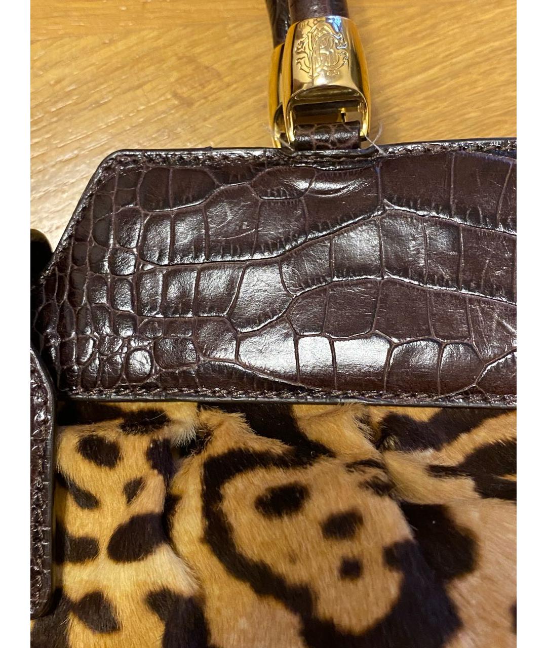 ROBERTO CAVALLI Меховая сумка с короткими ручками, фото 8
