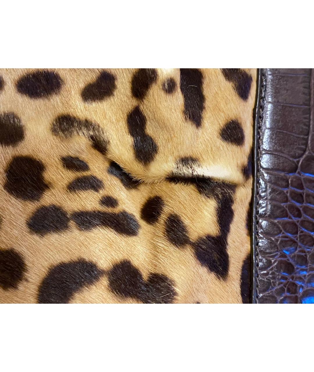 ROBERTO CAVALLI Меховая сумка с короткими ручками, фото 7