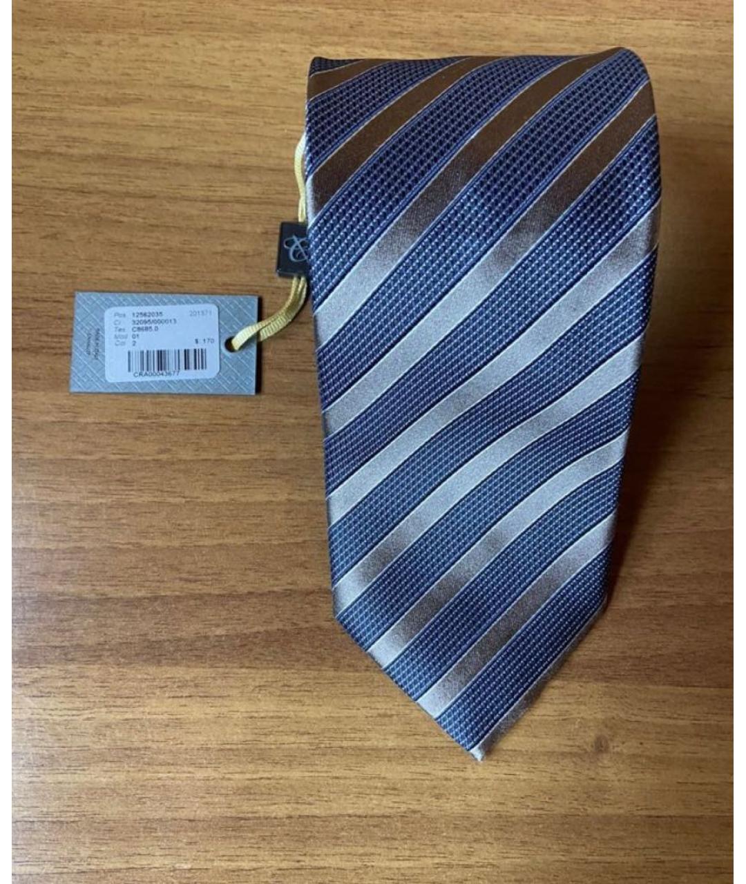 CANALI Синий шелковый галстук, фото 5