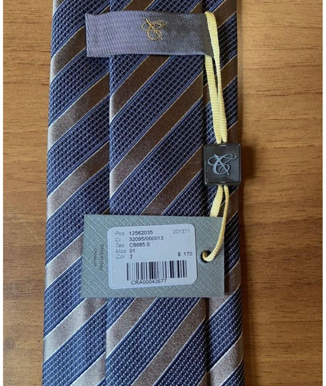 CANALI Синий шелковый галстук, фото 4