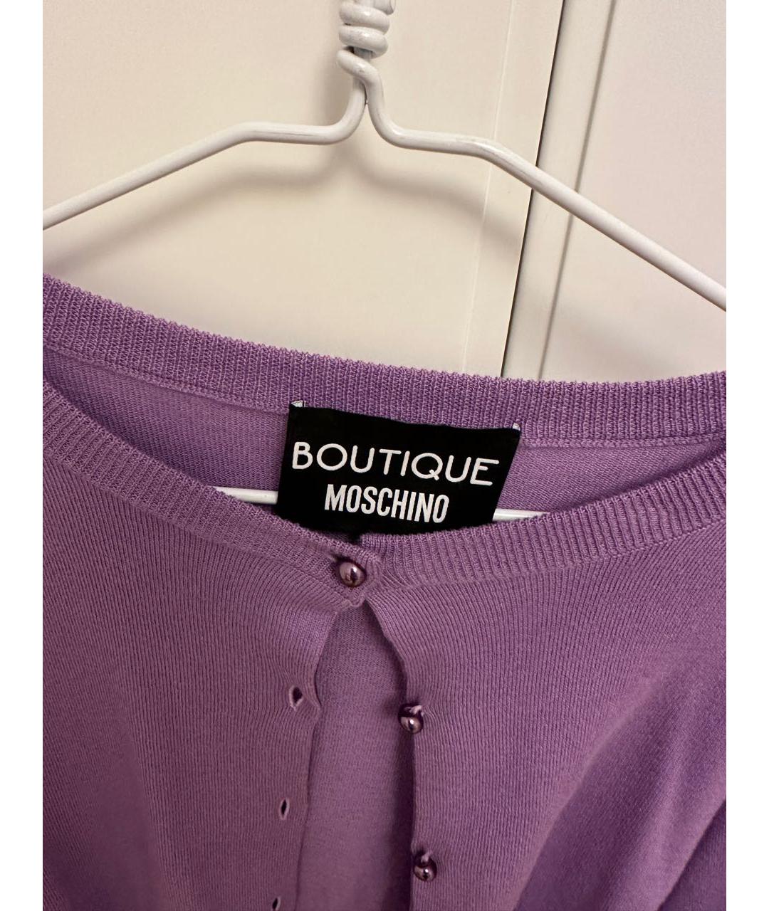 BOUTIQUE MOSCHINO Фиолетовый шерстяной жакет/пиджак, фото 2