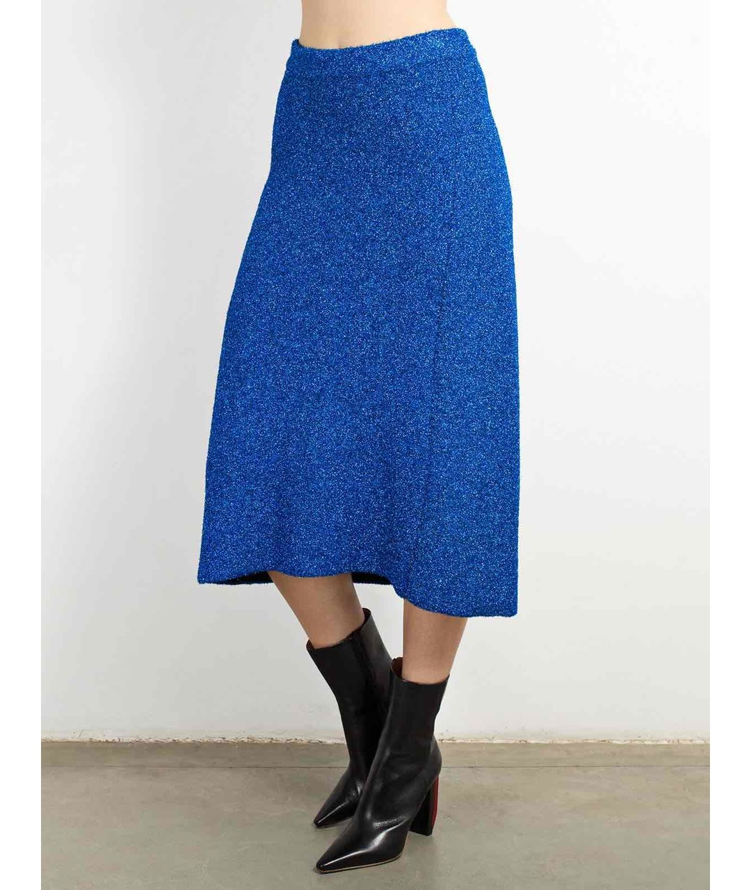 BALENCIAGA Синяя полиэстеровая юбка миди, фото 4