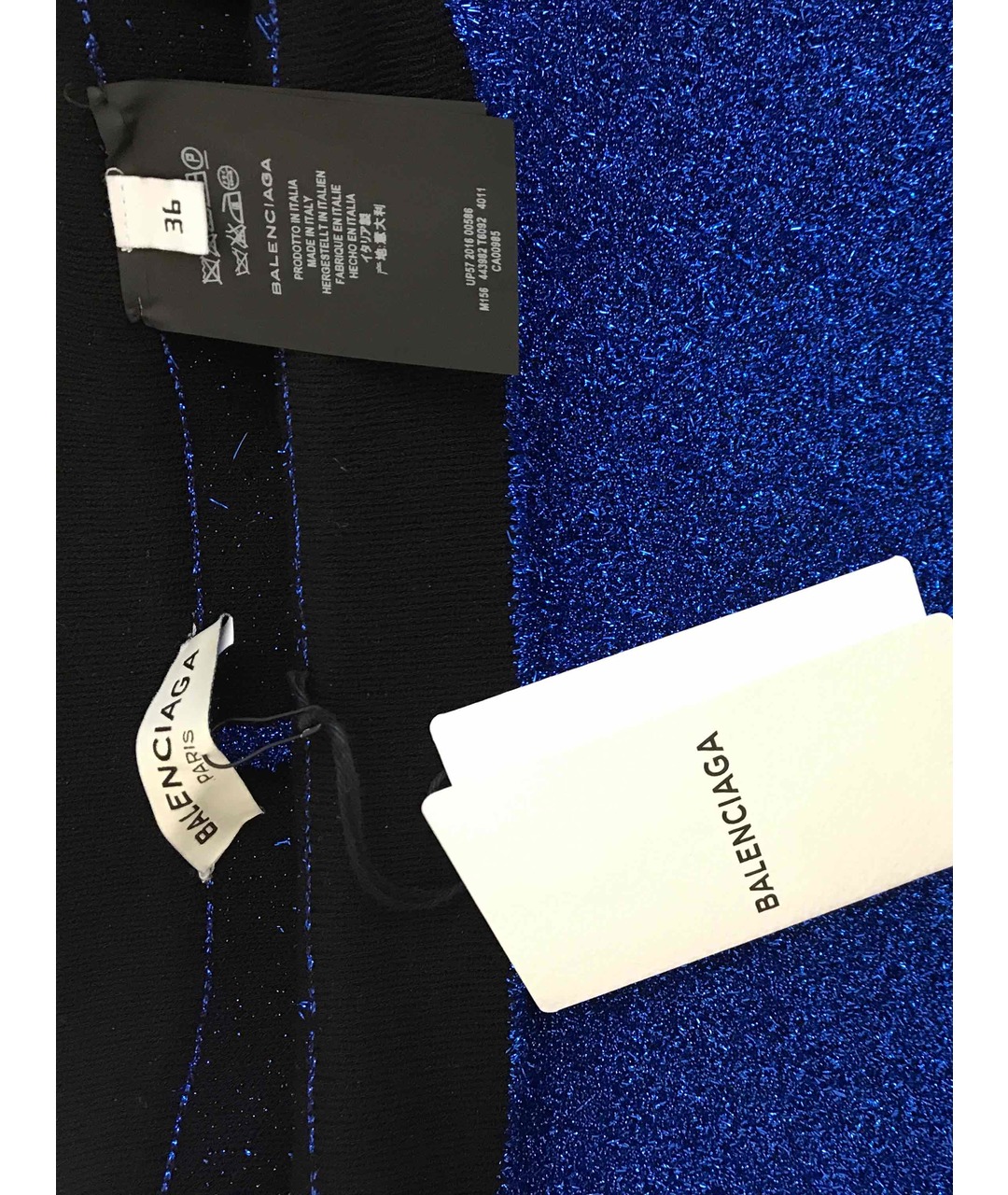 BALENCIAGA Синяя полиэстеровая юбка миди, фото 3