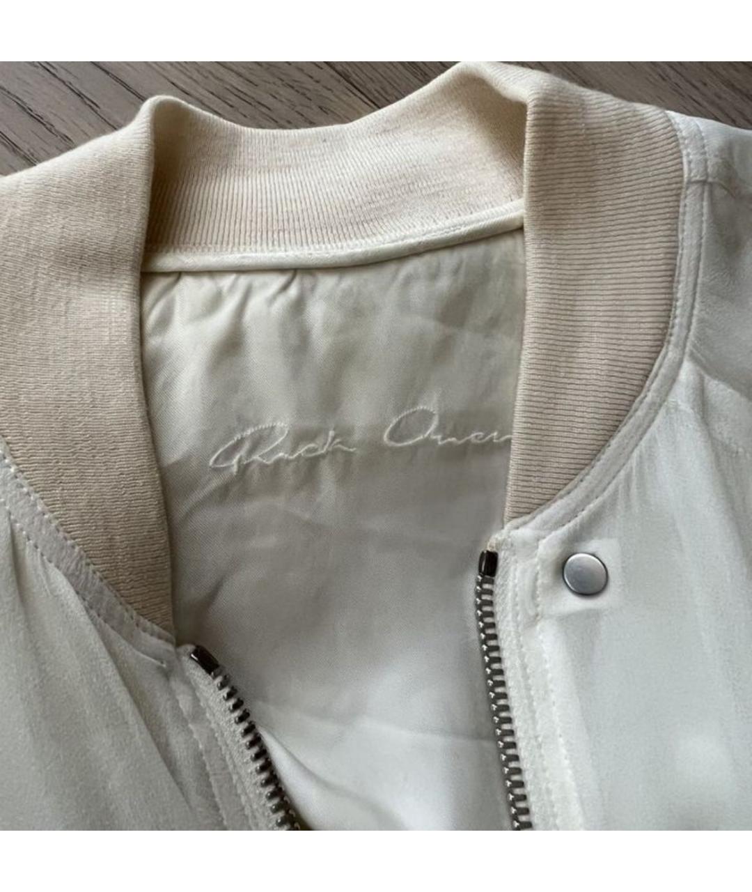 RICK OWENS Белый шелковый жакет/пиджак, фото 2