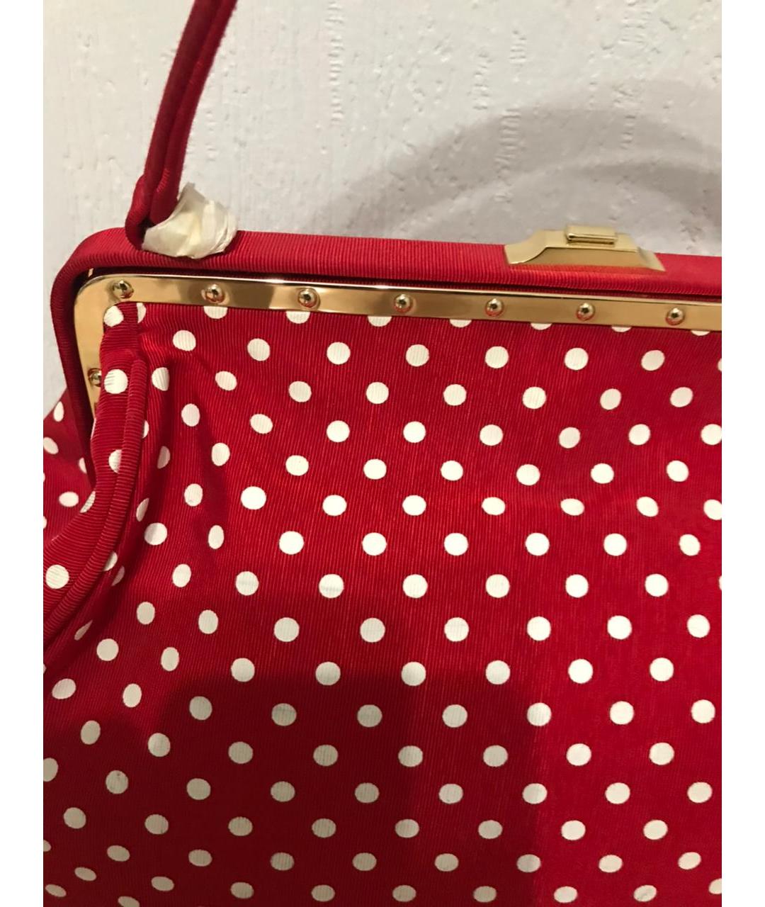 MOSCHINO Красная хлопковая сумка с короткими ручками, фото 4