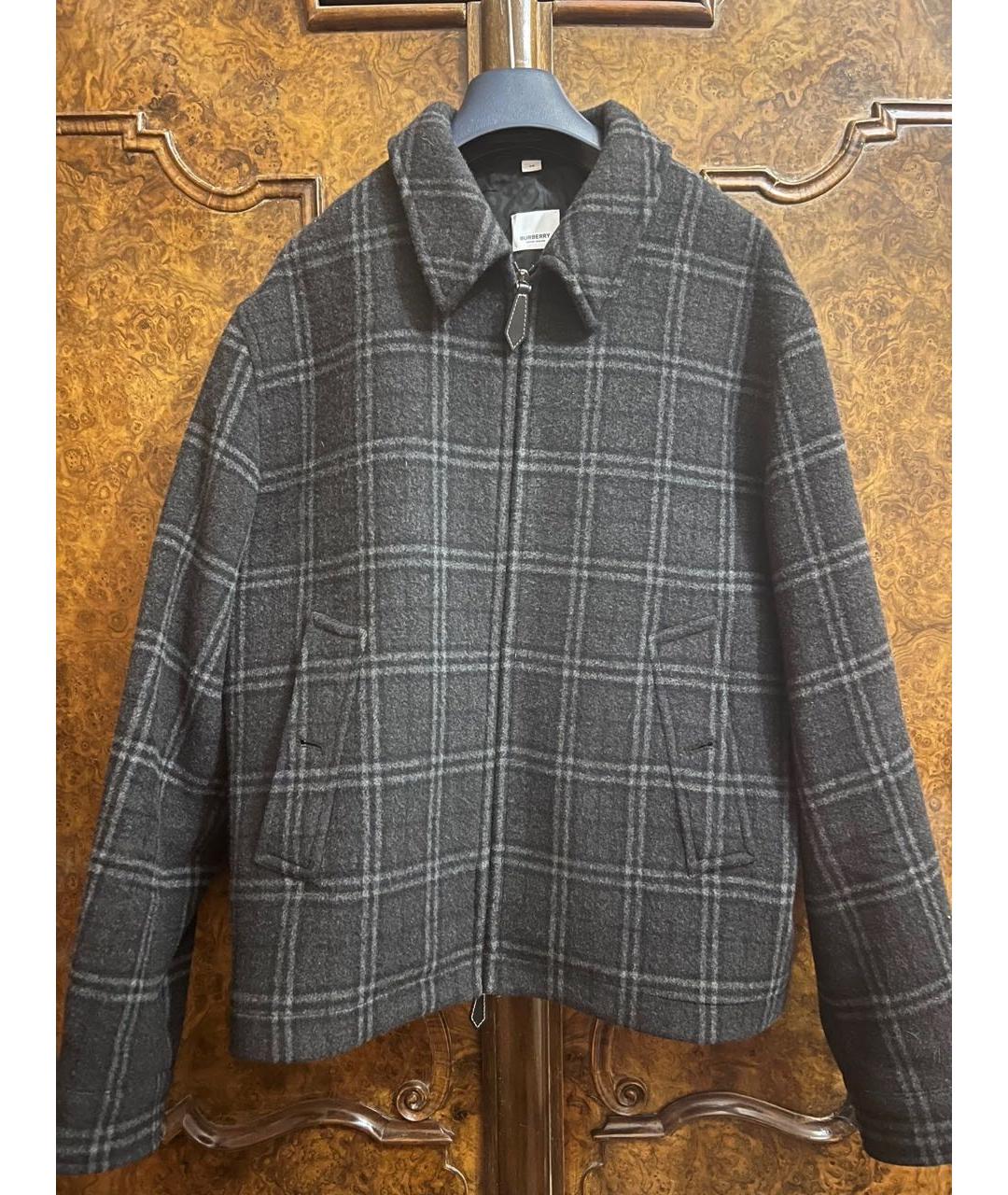 BURBERRY Антрацитовая шерстяная куртка, фото 5