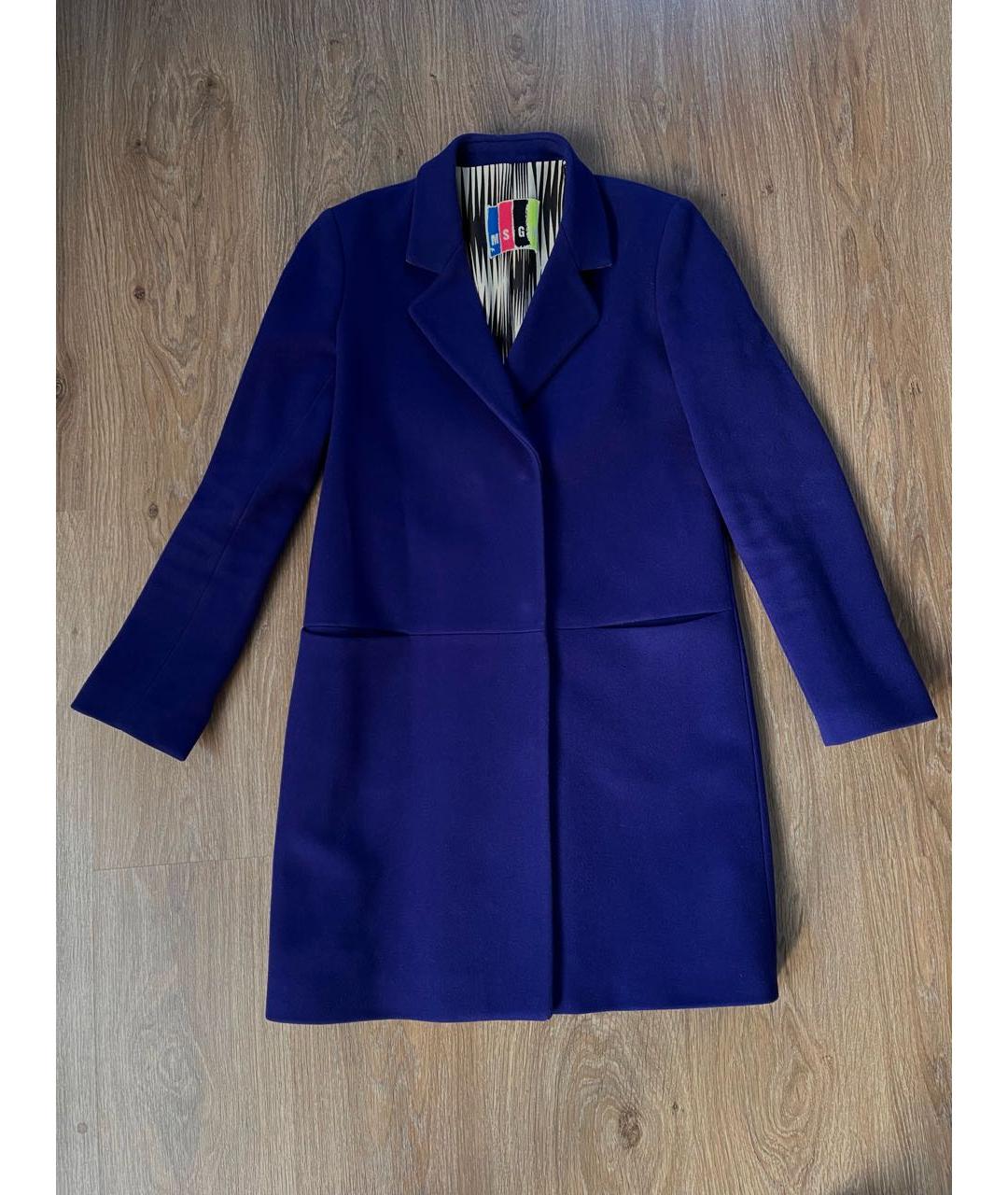 MSGM Фиолетовое шерстяное пальто, фото 8