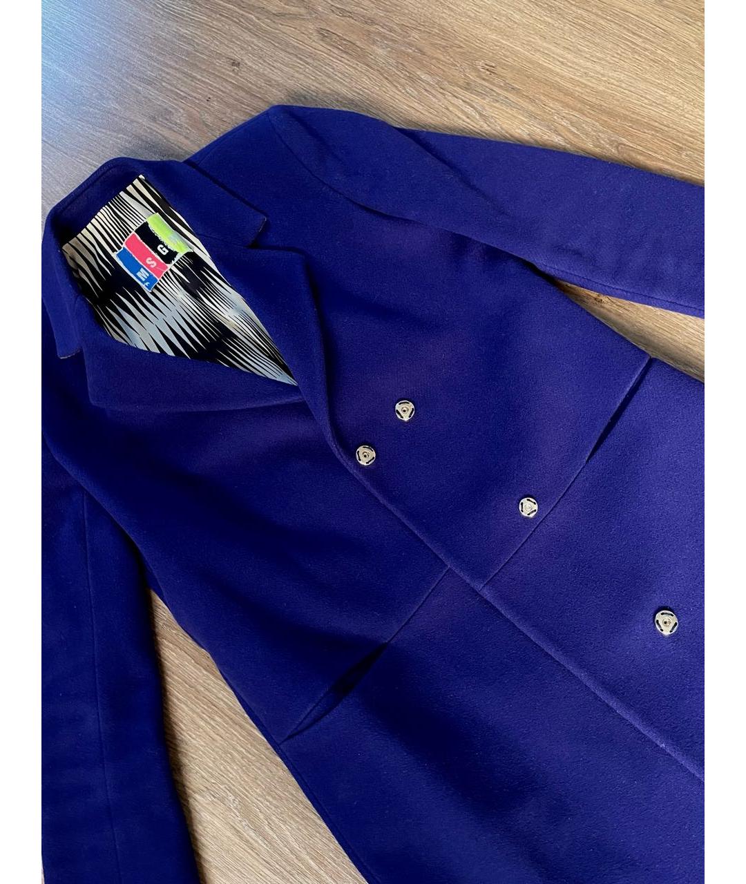 MSGM Фиолетовое шерстяное пальто, фото 4