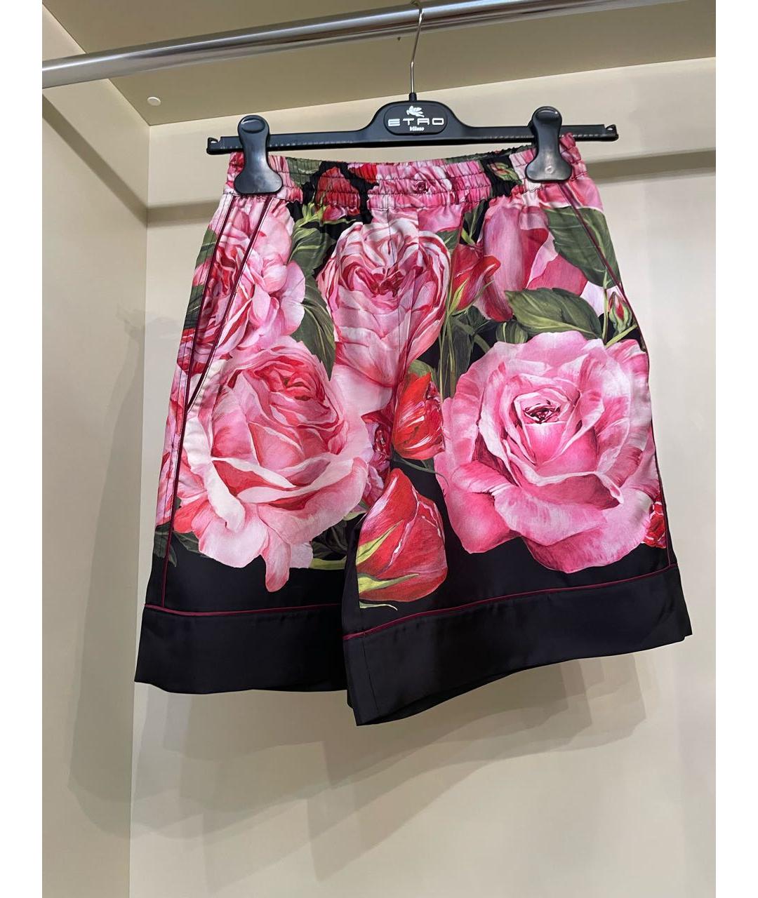 DOLCE&GABBANA Мульти шелковые шорты, фото 4