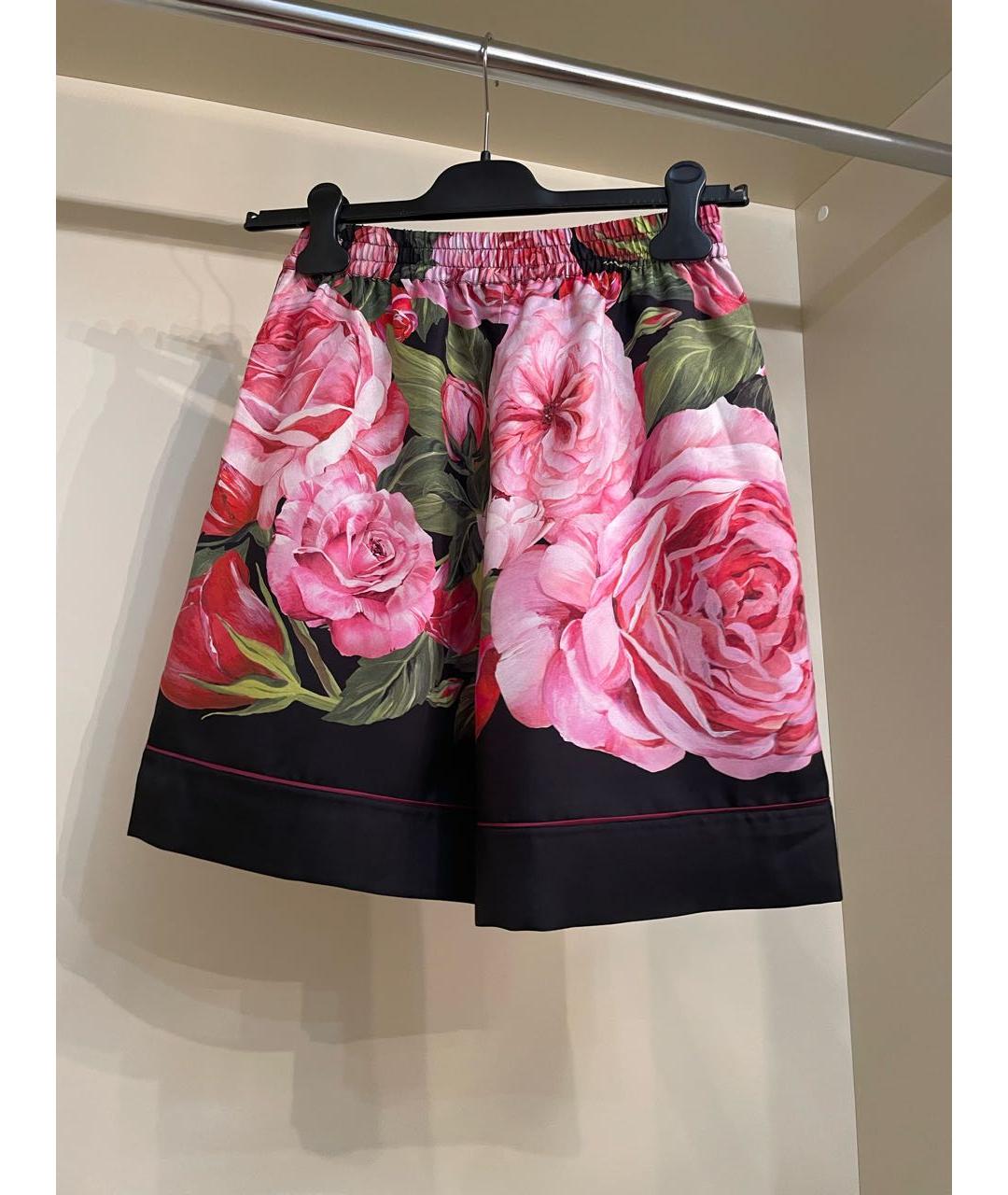 DOLCE&GABBANA Мульти шелковые шорты, фото 2