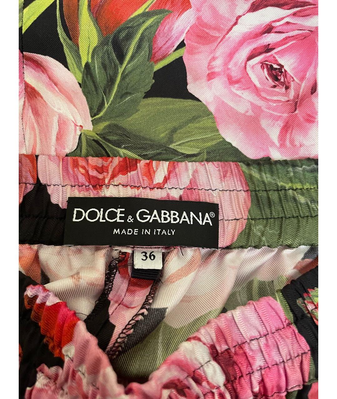 DOLCE&GABBANA Мульти шелковые шорты, фото 3