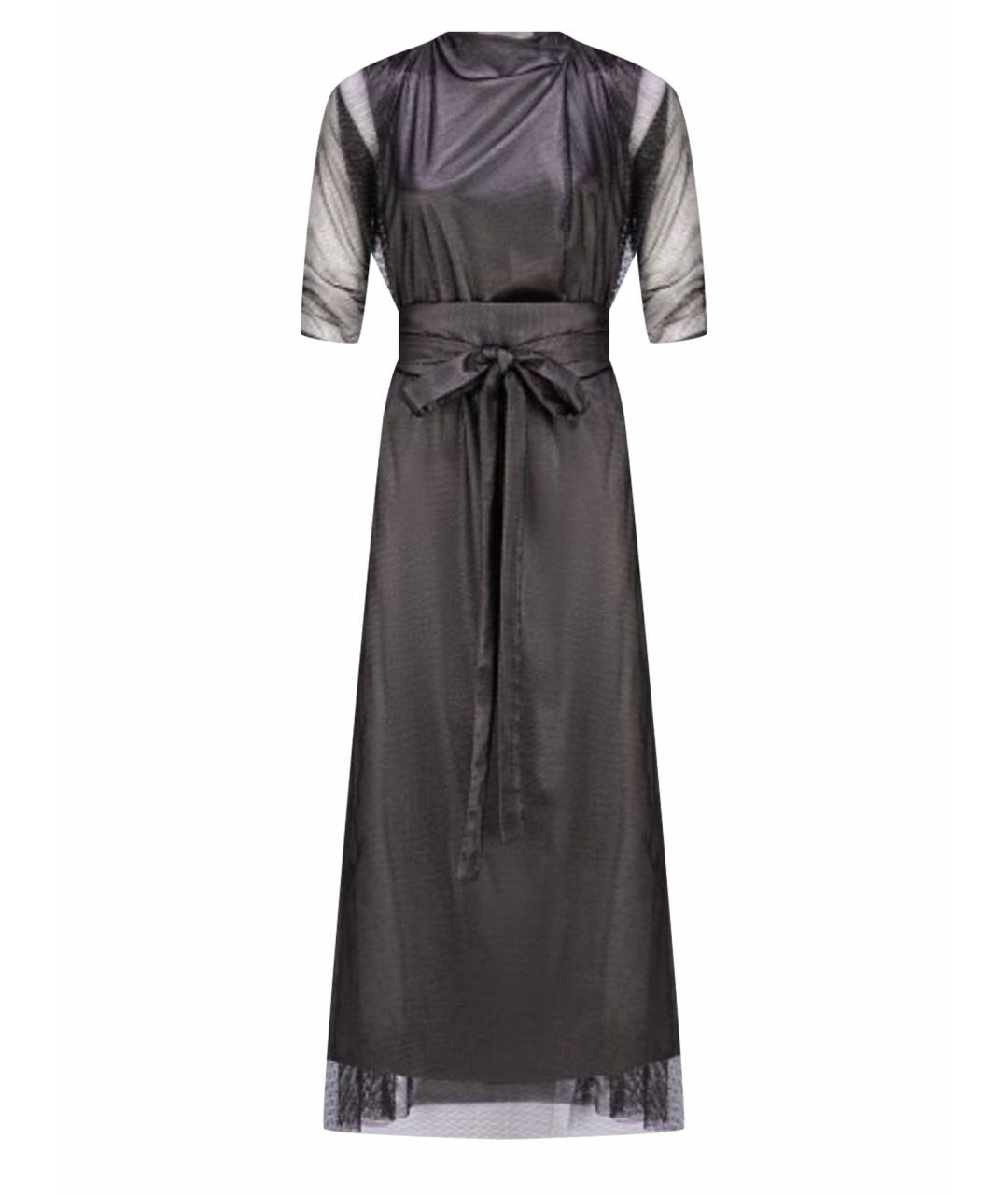 EREDA Серебряное полиэстеровое вечернее платье, фото 1