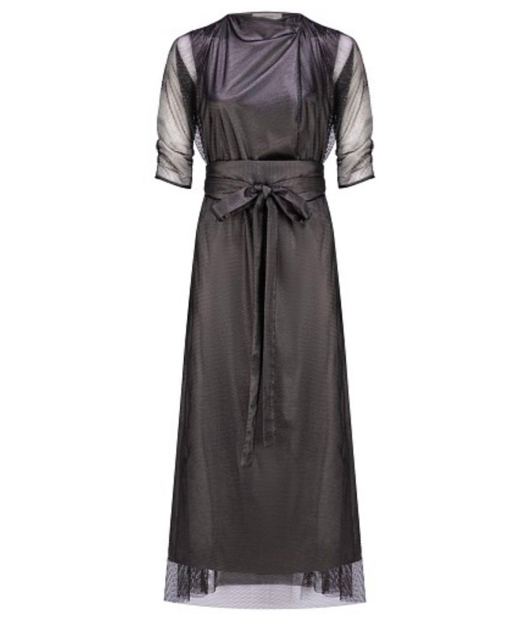 EREDA Серебряное полиэстеровое вечернее платье, фото 9