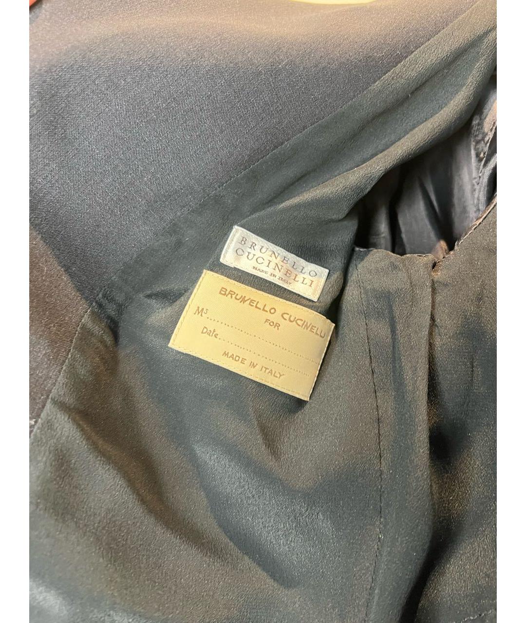 BRUNELLO CUCINELLI Темно-синий костюм с брюками, фото 6