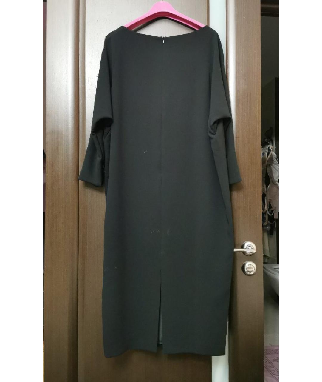MARINA RINALDI Черное креповое коктейльное платье, фото 2