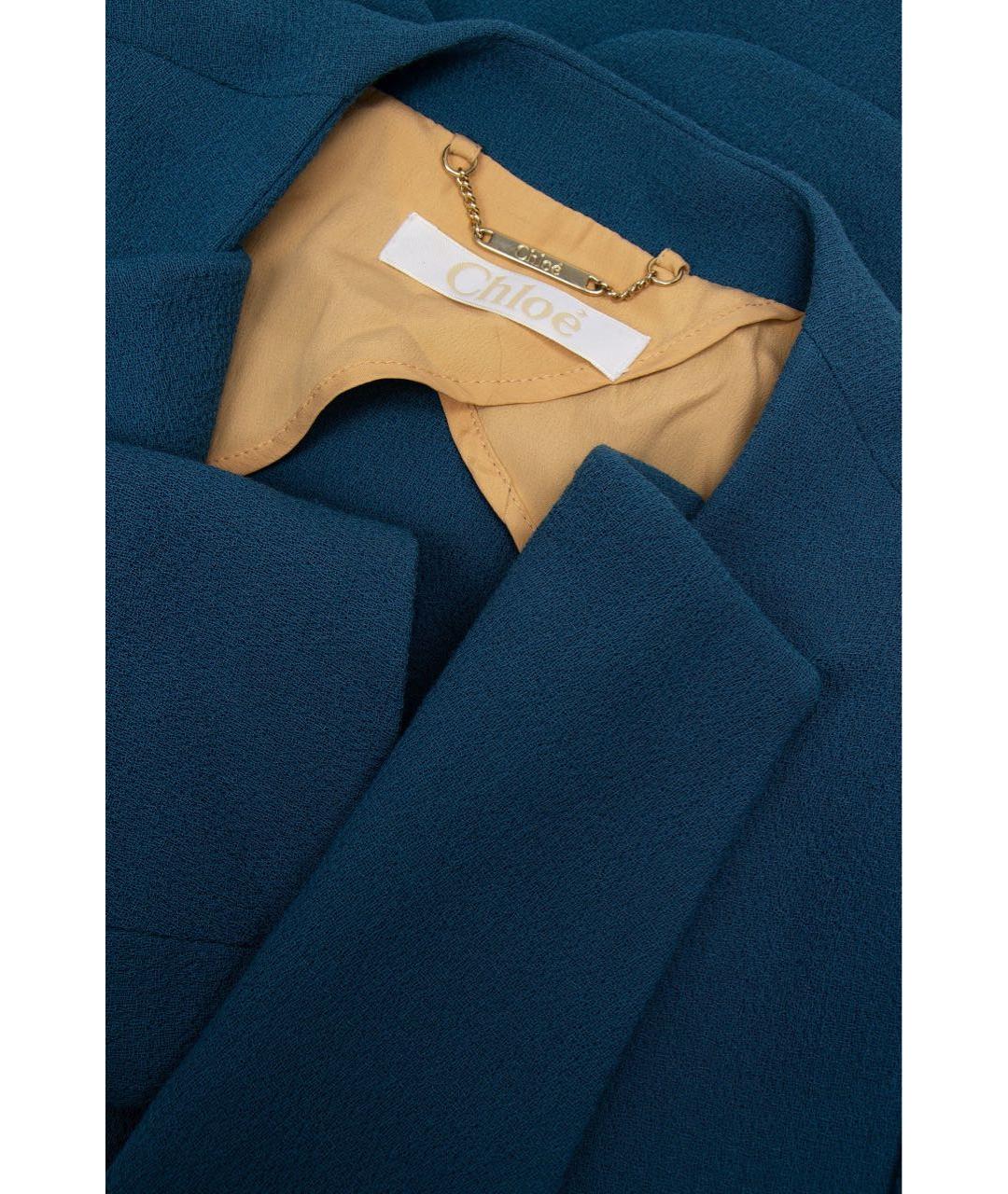 CHLOE Голубой шерстяной жакет/пиджак, фото 2