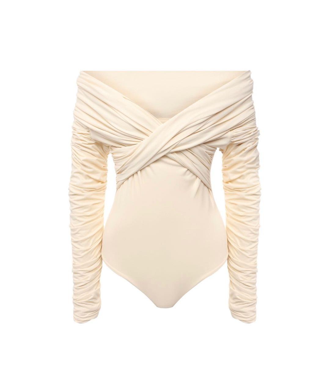 KHAITE Бежевое хлопковое боди, фото 1