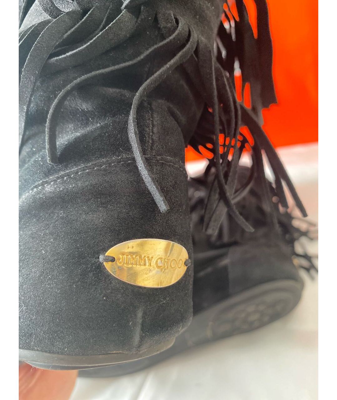 JIMMY CHOO Черные замшевые ботильоны, фото 6